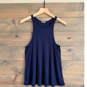 FREE PEOPLE INTIMATELY Navy Ribbed Tank Size S